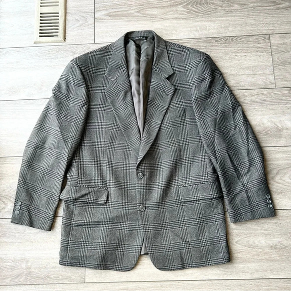 Vintage Cambridge O’ Connors Pure Wool Plaid Blazer Union Made in Canada - Picture 3 of 15